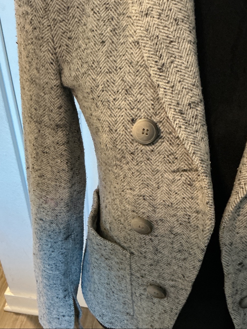 Theory Jonita KB Parkdale Open Front Gray Blazer 4 NWOT 🇺🇸🇺🇸🇺🇸 - Picture 2 of 9